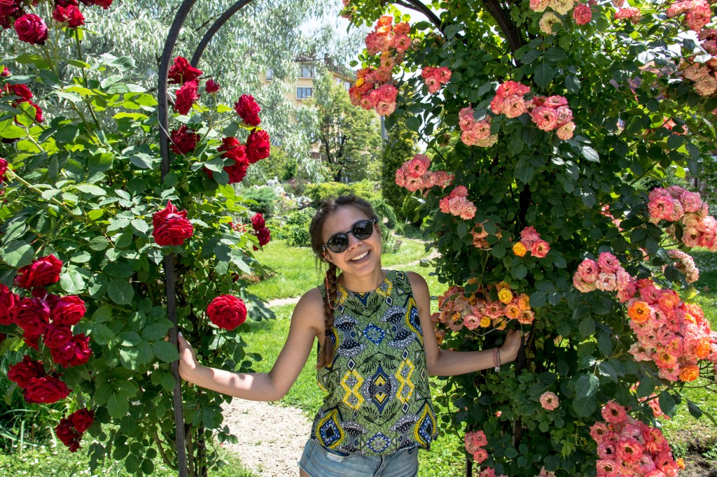 Explore Sofia's University Botanic Garden with Bianca and admire the beautiful array of flower species.