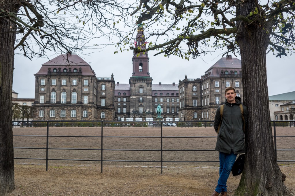 View of a person riding a bike through Copenhagen, Denmark - a popular and convenient way to explore the city and its many interesting sights. Rent a bike and discover hidden gems and iconic landmarks at your own pace, while enjoying the fresh air and beautiful surroundings.