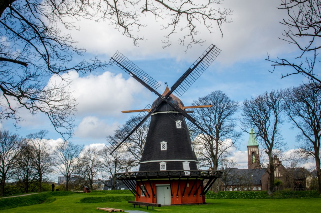 View of the Windmill in Kastellet, Copenhagen - a hidden gem offering stunning views and a glimpse into the city's rich history. Discover the beauty of this unique attraction during your visit to the city.