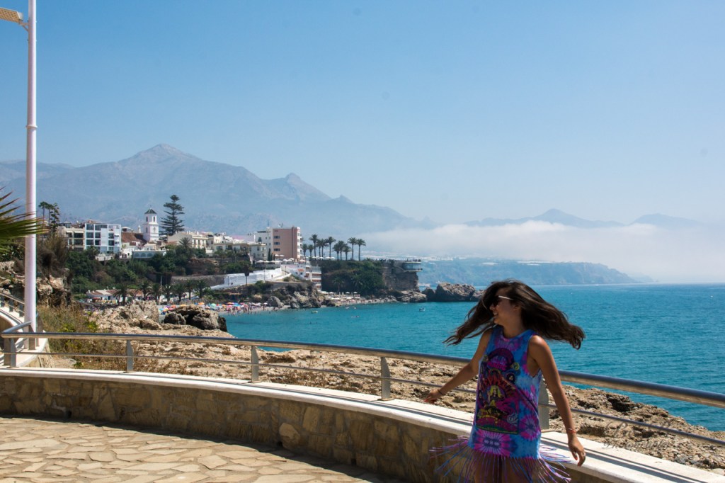 Balcon de Europa, a stunning viewpoint in Nerja, Spain, offering breathtaking views of the Mediterranean Sea and the picturesque coastline.