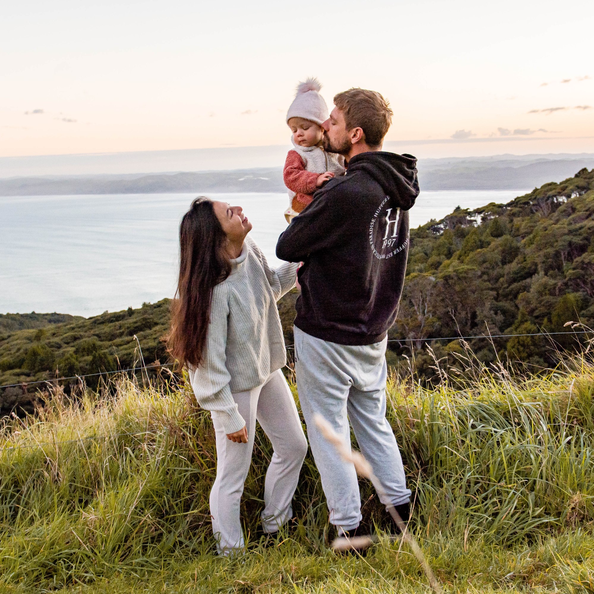 Raglan, Family, Sunrise, Beautiful light, Travel as a family.