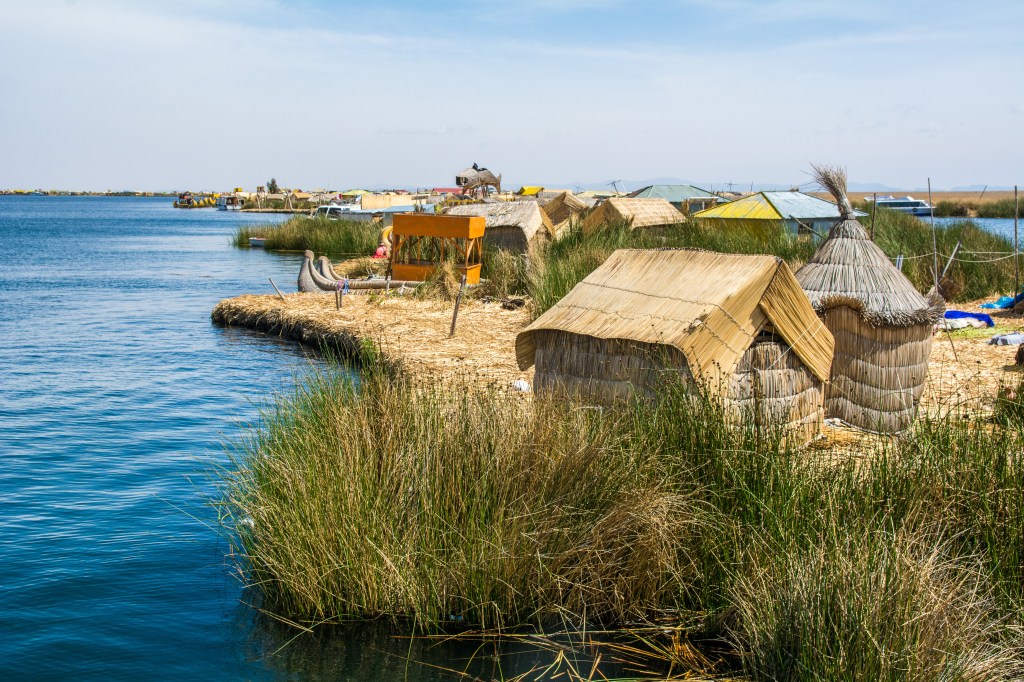 Uros people's connection with the totora reed in their daily lives.