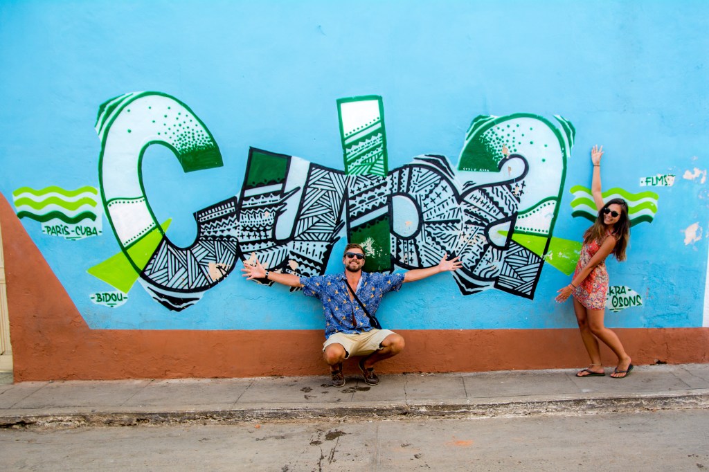 Vibrant Cuba street art in Trinidad.