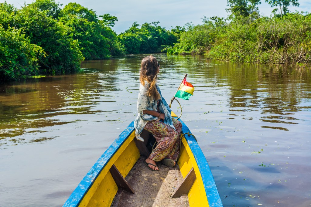 Boating down the Amazon River - an unforgettable journey through the heart of the rainforest.