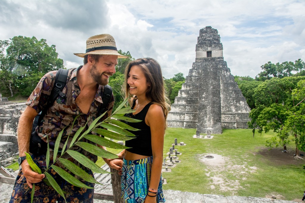 Bianca and Brett Exploring Tikal's Ancient Temples - Immerse in Mayan History and Architecture