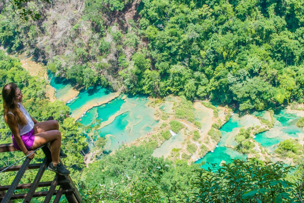 Awe-Inspiring View of Semuc Champey from Above - Nature's Masterpiece in Guatemala