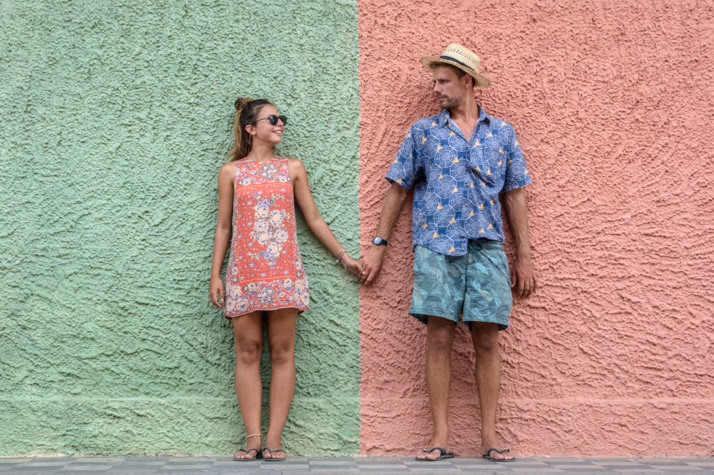 Exploring Colonial Charm - Vibrant Doors Adorn the Streetscape