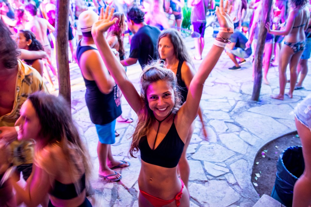 Bianca's Dance of Joy at Sunday Funday - Naked Tiger Hostel's Ultimate Party Vibe