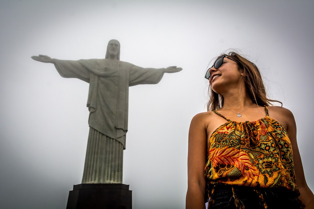 Iconic Christ the Redeemer Statue in Rio De Janeiro, Brazil