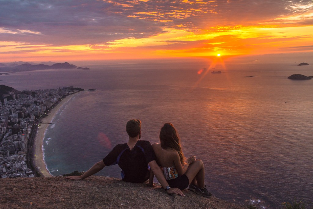 Bianca and Brett Enjoying a Breathtaking Rio Sunrise