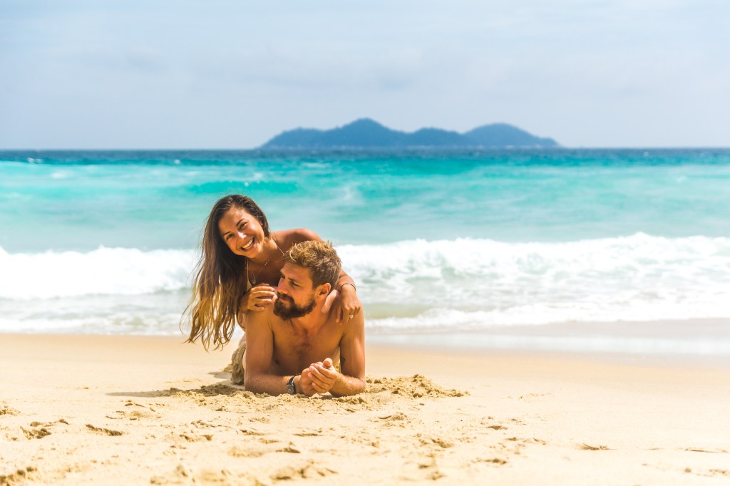 Brett and Bianca Enjoying the Sun on Ilha Grande's Pristine Beach