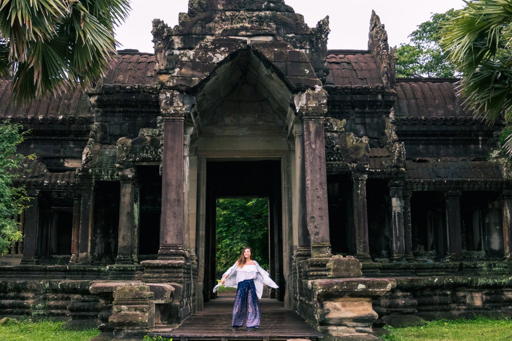 Bianca exploring Banteay Kdei Temple, Angkor Wat, Cambodia