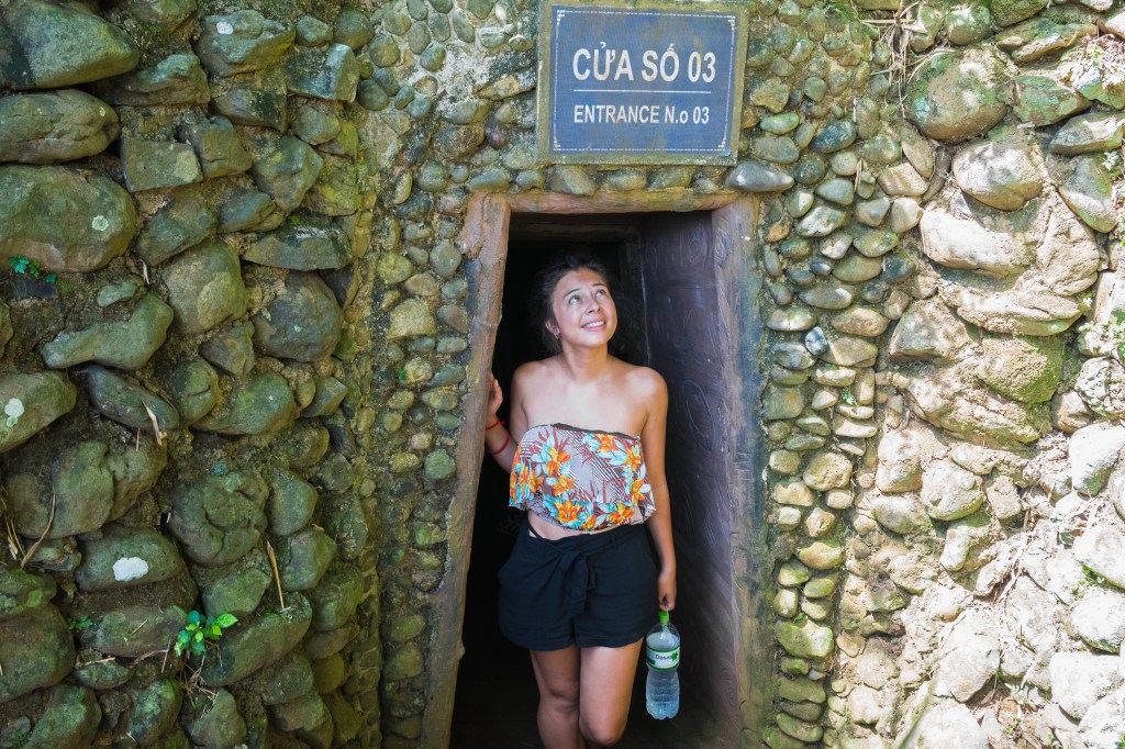 Exploring the historic tunnels in Vietnam, witnessing the nation's resilience and defense strategies during wartime.