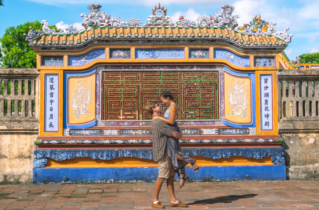 Imperial City, the historic residence of Vietnam's emperors, surrounded by a picturesque moat with waterlilies, a colorful and photogenic destination.
