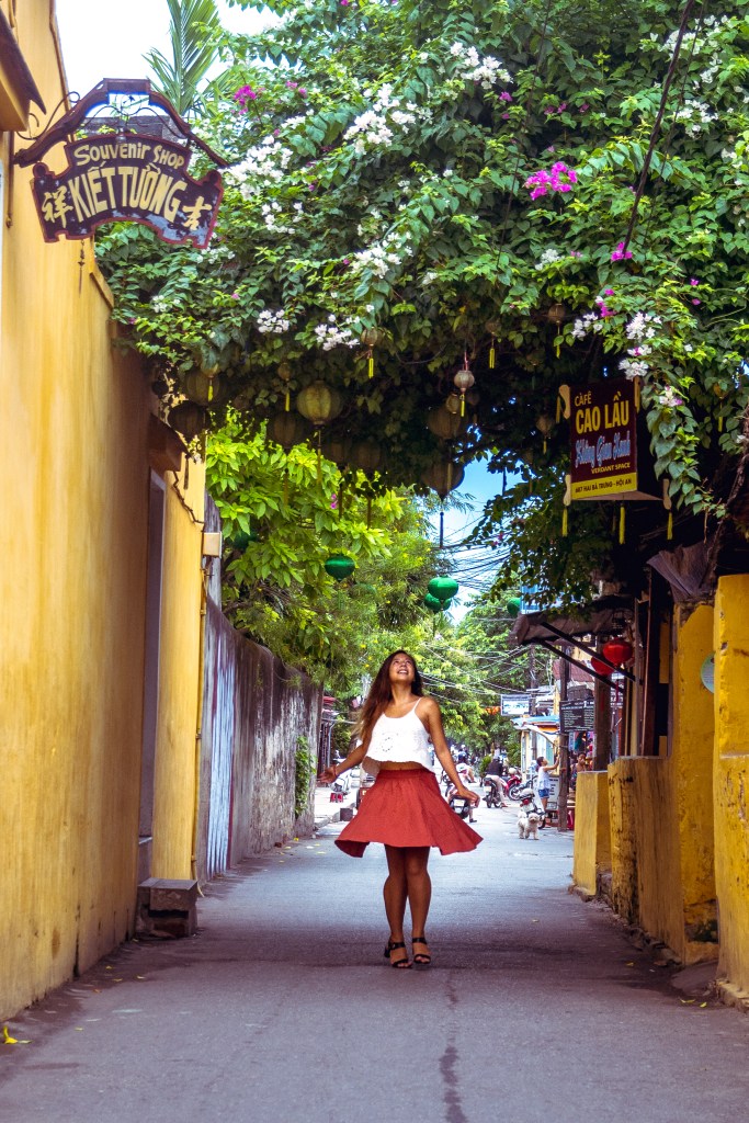 Bianca captivated by the beauty of Hoi An, Vietnam's charming ancient town.