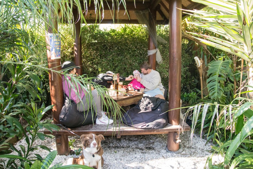 The Secret Garden, Balinese-inspired garden cafe, Waihi Beach Village, relaxing outdoor dining