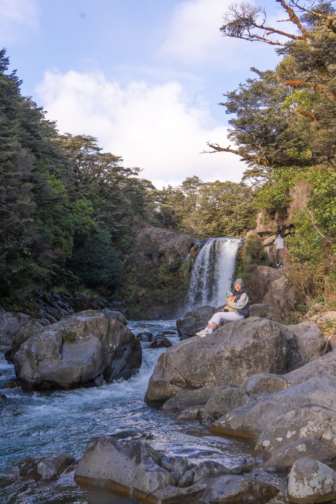 Tawhai Falls Walk, also known as Gollum’s Pool from Lord of the Rings, family-friendly waterfall hike in Tongariro National Park, New Zealand travel blog