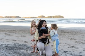 Beach with family of 5