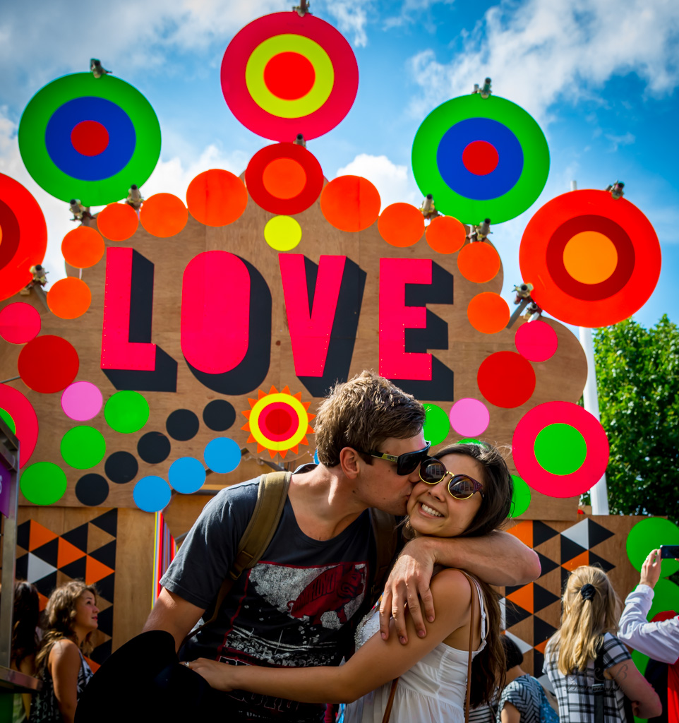 Brett and Bianca enjoying a summer festival in London during their years living and travelling abroad together.